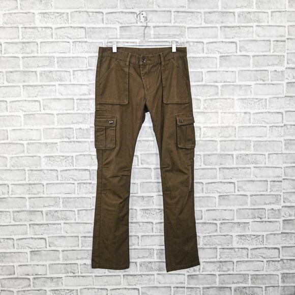 vtg Katherine Hamnett London Multi pocket Cargo Pants brown size Medium - Picture 1 of 13